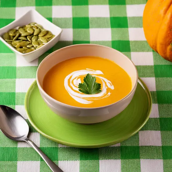 Balkabağı çorbası kremalı.