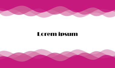 Beyaz duvar kağıdında pembe dalga arkaplanı