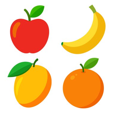 Meyve vektör çizim seti