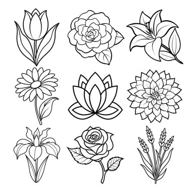 Çiçek Çizgisi Resim Çizimi