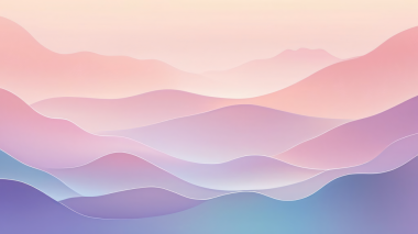 Yumuşak lavanta renginden şeftali ve açık mercanlara karışıp sakin ve soyut bir gradyan oluşturan yumuşak bir geçiş.