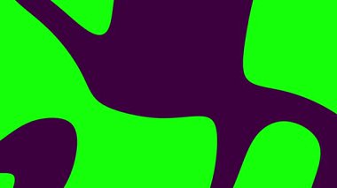 Soyut Yeşil ve Mor Girdap Animasyonu: Yeşil ve mor şekiller ören sıvı gibi organik desenler, hareket ve akış hissi yaratıyor.