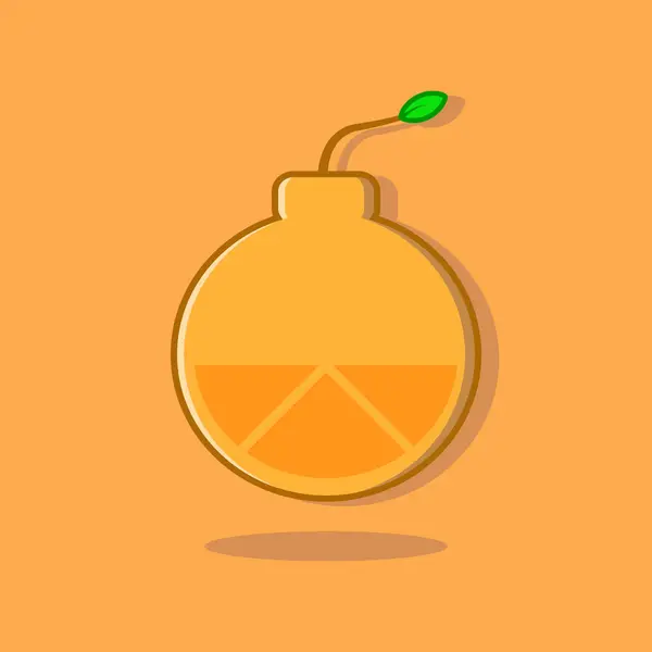 Turuncu Bomba Simgesi: Küçük yeşil saplı, bomba olarak tasarlanmış bir portakalın oyuncu bir çizimi. Parlak turuncu renk ve karikatür tarzı onu çekici ve ilgi çekici kılıyor..