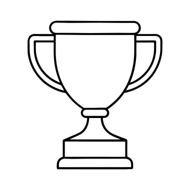 Kupa kupası ödülü izole edilmiş ikon vektör illüstrasyon tasarımı, vektör illüstrasyon grafiği