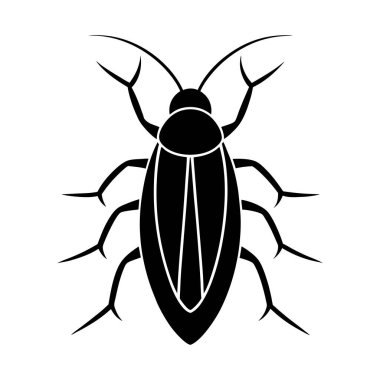 Hamam böceği simgesi. Hamam böceği vektör simgesi web için basit örnek