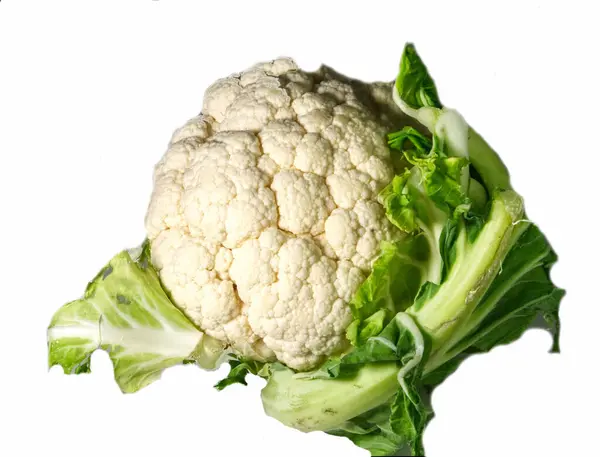 karnabahar beyaz zemin üzerinde bir başkanı