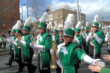 Dublin İrlanda 'da Aziz Patrick Günü geçit töreni