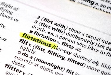 Sözlükte flörtöz bir kelime ya da ifade