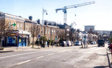 Stoneybatter Dublin İrlanda 'daki ana caddede.