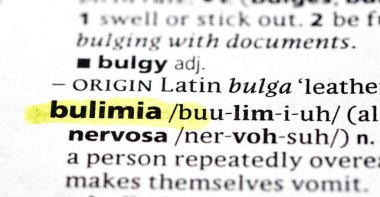 bir sözlükte bulimia kelimesi vurgulandı 