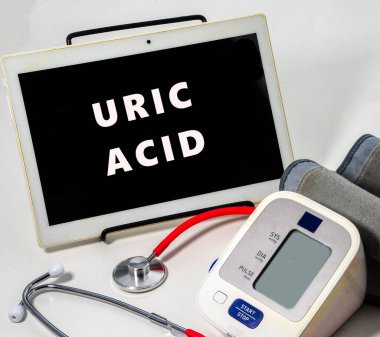 Tablet üzerinde ürik asit metni