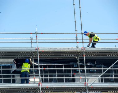 İskeleli inşaat alanı