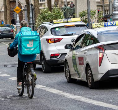 Dublin şehrinde taksiler