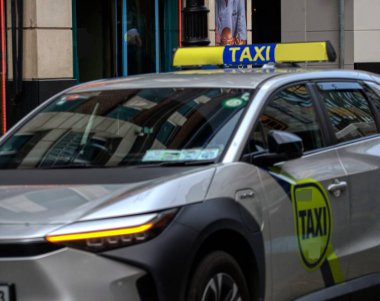 Dublin İrlanda 'da bir taksi.