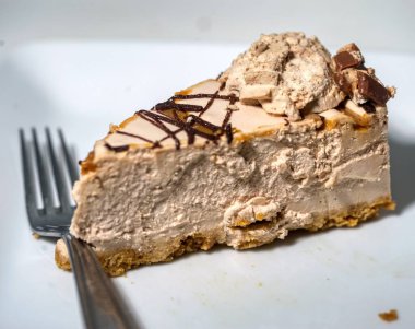 Tabakta lezzetli çikolatalı cheesecake