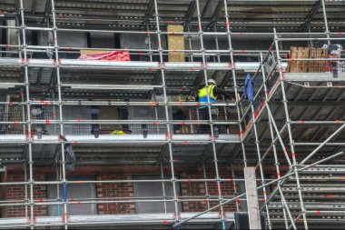 Dublin İrlanda 'da bir inşaat sahası