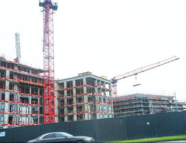 Dublin İrlanda 'da bir inşaat sahası