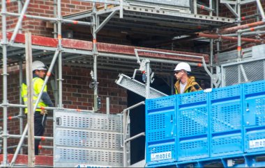 Dublin İrlanda 'da bir inşaat sahası