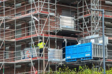 Dublin İrlanda 'da bir inşaat sahası