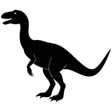 Bir Dinozorun Cesur Silueti Tarih Öncesi Tasarım İçin Mükemmel