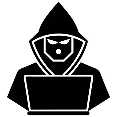 Anonim hacker dizüstü bilgisayar siber güvenlik tehdidi kullanıyor