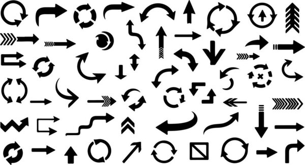 Extensive collection of diverse arrow icons