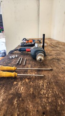 Bir atölyenin yakın çekimi.