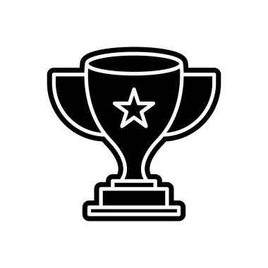 Moda düz biçim vektöründe kupa simgesi