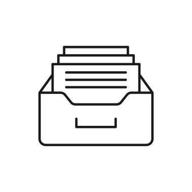 Dizin simgesini arşivle. Belge vektör simgesi. Depolama simgesini arşivle.