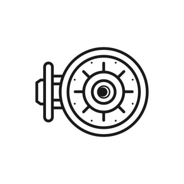 Kasa dolabı logo vektör çizimi