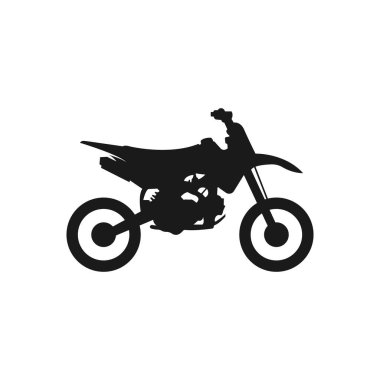 Motokros siyah motosiklet vektörü