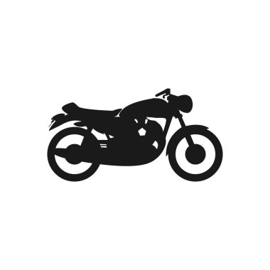 Basit siyah motosiklet simgesi tasarım şablonu