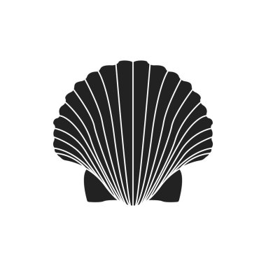 Beyaz arkaplanda inci kabuk simgesi izole