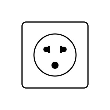 Soket, güç soketi, çift soket, arka planda izole edilmiş simgeler muhteşem projeniz için en iyi seçenek.