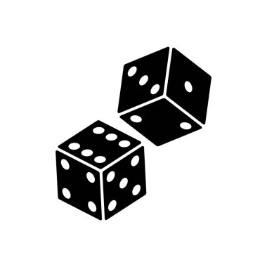 Kumarda ya da kumarda kumar oynamak için kumarhane uygulamaları ve web siteleri için düz vektör ikonu