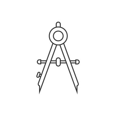 Böcek Pusula Simgesi beyaz arkaplanda izole edildi. Vektör simgesi.