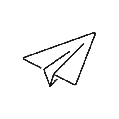 İleti simgesi gönderiliyor, kağıt düzlem simgesi satır işareti.