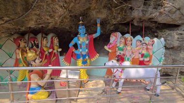 Mathura 'daki Govardhan Leela. Yüksek kalite 4k görüntü