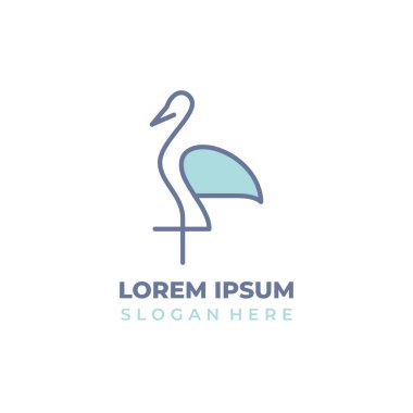 Leyleğin bir bacağını kaldıran vektör logosu, zarif çizgi sanatı tarzı