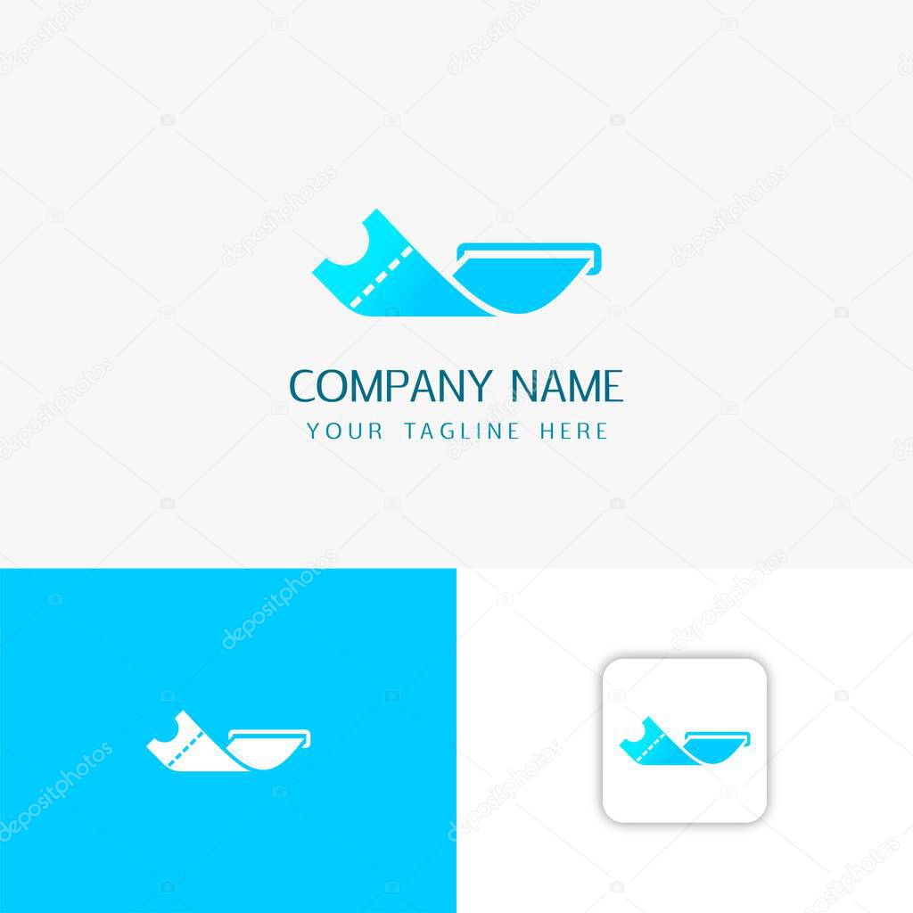 The ticket logo comes out of the ticket machine, for the company logo that sells tickets