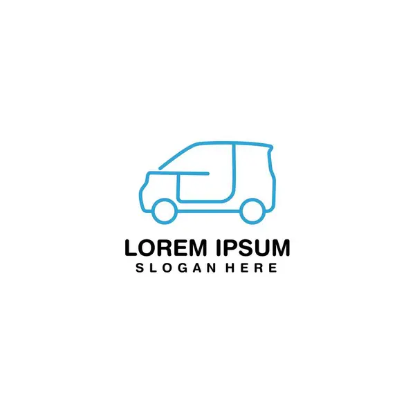 Elektrikli araba lineart logosu, araba simgesi