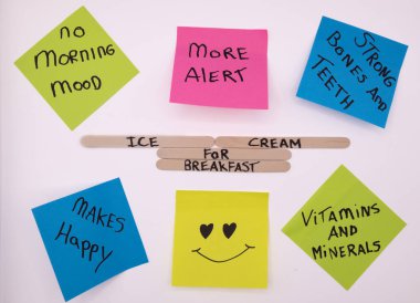 Kahvaltı İçin Mutlu Dondurmalar: Kahvaltı Günü İçin Dondurma Konsepti