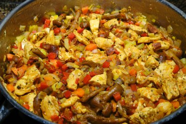 Bu yüzden frito para arroz con pollo y verduras