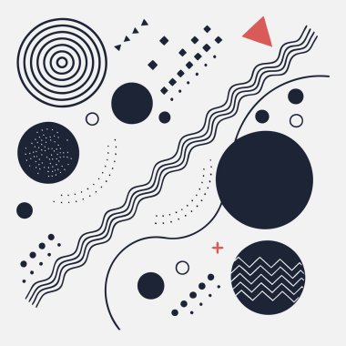 Geometrik Siyah ve Beyaz Soyut. Kusursuz Desen, Siyah ve Beyaz Geometrik Şekiller, Soyut Arkaplan, Retro Tarzı, Moda Tasarımı