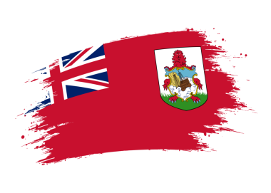 Bermuda bayrağı. Bermuda illüstrasyonunun izole edilmiş grunge fırça darbesi bayrağı şeffaf png