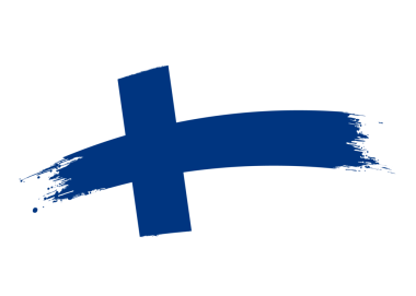 Finlandiya bayrağı. Finlandiya illüstrasyonunun münferit grunge fırça darbesi bayrağı şeffaf png