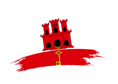 Cebelitarık bayrağı. Cebelitarık illüstrasyonunun yalıtılmış grunge fırça darbesi bayrağı şeffaf png