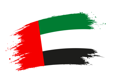 BAE bayrağı png. Birleşik Arap Emirlikleri 'nin izole edilmiş grunge fırça darbesi bayrağı şeffaf png