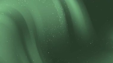 Parlayan dalgalar ve yıldız benzeri ışıltılara sahip yeşil soyut arkaplan, fantezi görseller, teknolojik markalar ve dijital tasarımlar için mükemmel..