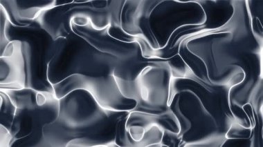 Soyut akışla yansıtıcı koyu mavi ve gümüş sıvı doku. Özgeçmiş, ürün görselleri, markalaşma ve modern tasarım estetiği için ideal..